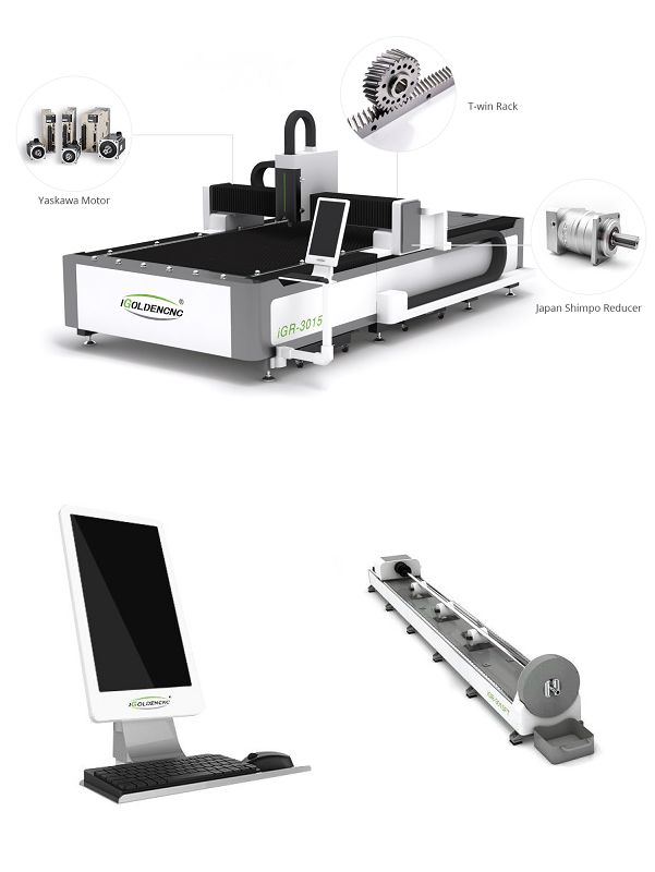 Y&uuml;ksek g&uuml;&ccedil;l&uuml; elyaf lazer kesme makinesi
